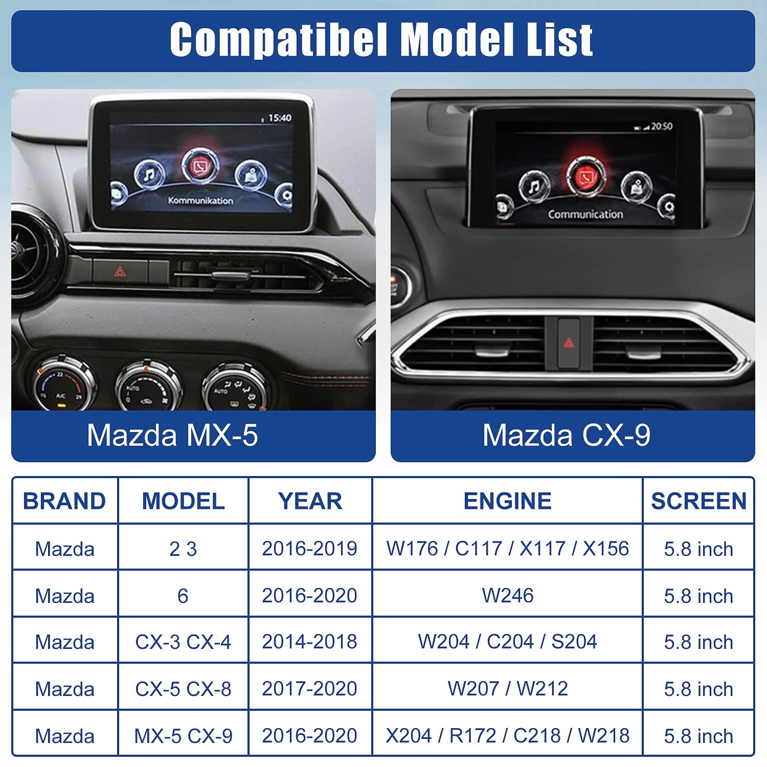 Mazda Carplay And Android Auto Retrofit Kit, Tk78 66 9U0C Oem Hub Fits To Mzd Connect System, Apple Carplay Adapter Compatible W